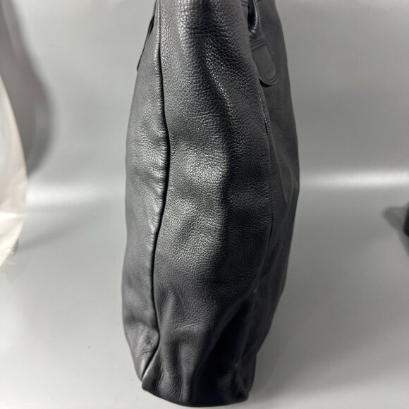 ILI New York Toronto Black Leather Large Tote Bag - Picture 5 of 14